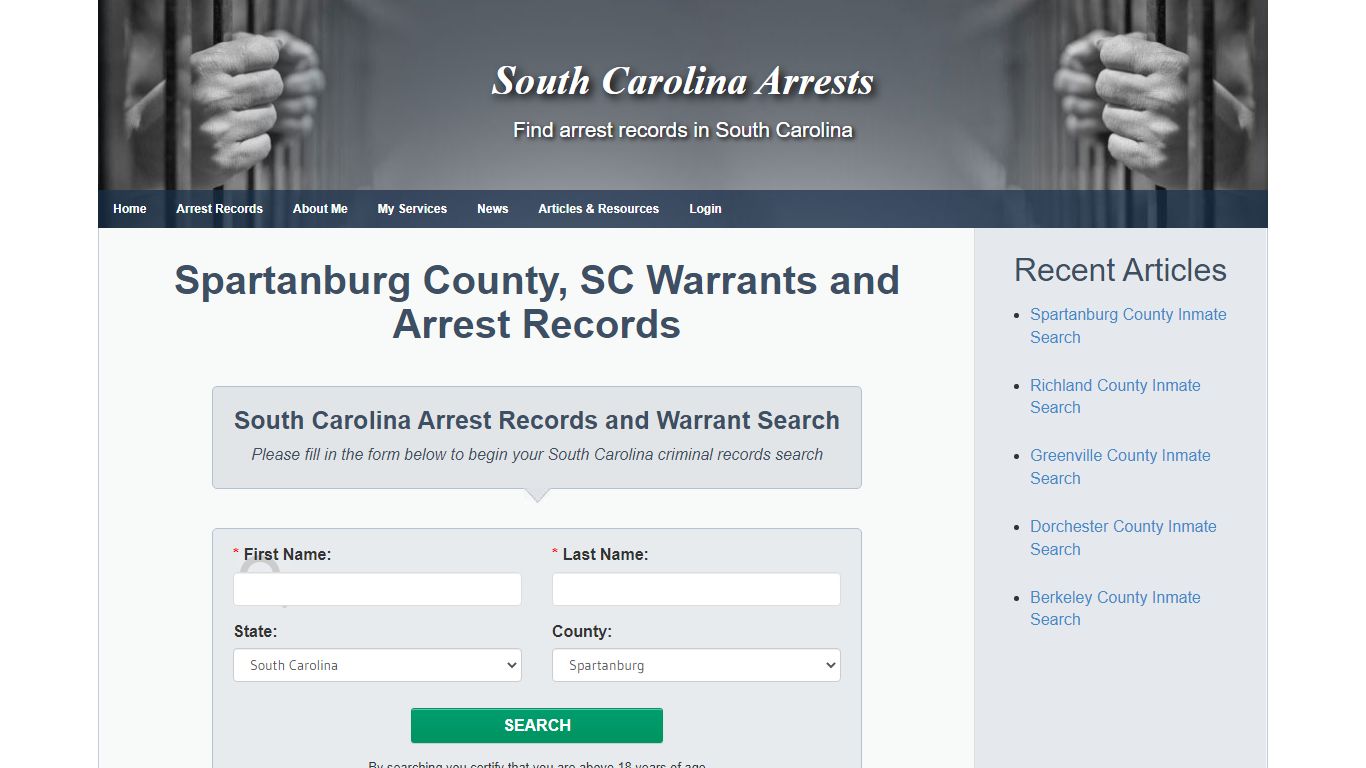 Spartanburg County, SC Warrants and Arrest Records