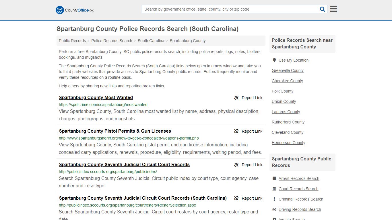 Police Records Search - Spartanburg County, SC (Accidents & Arrest Records)